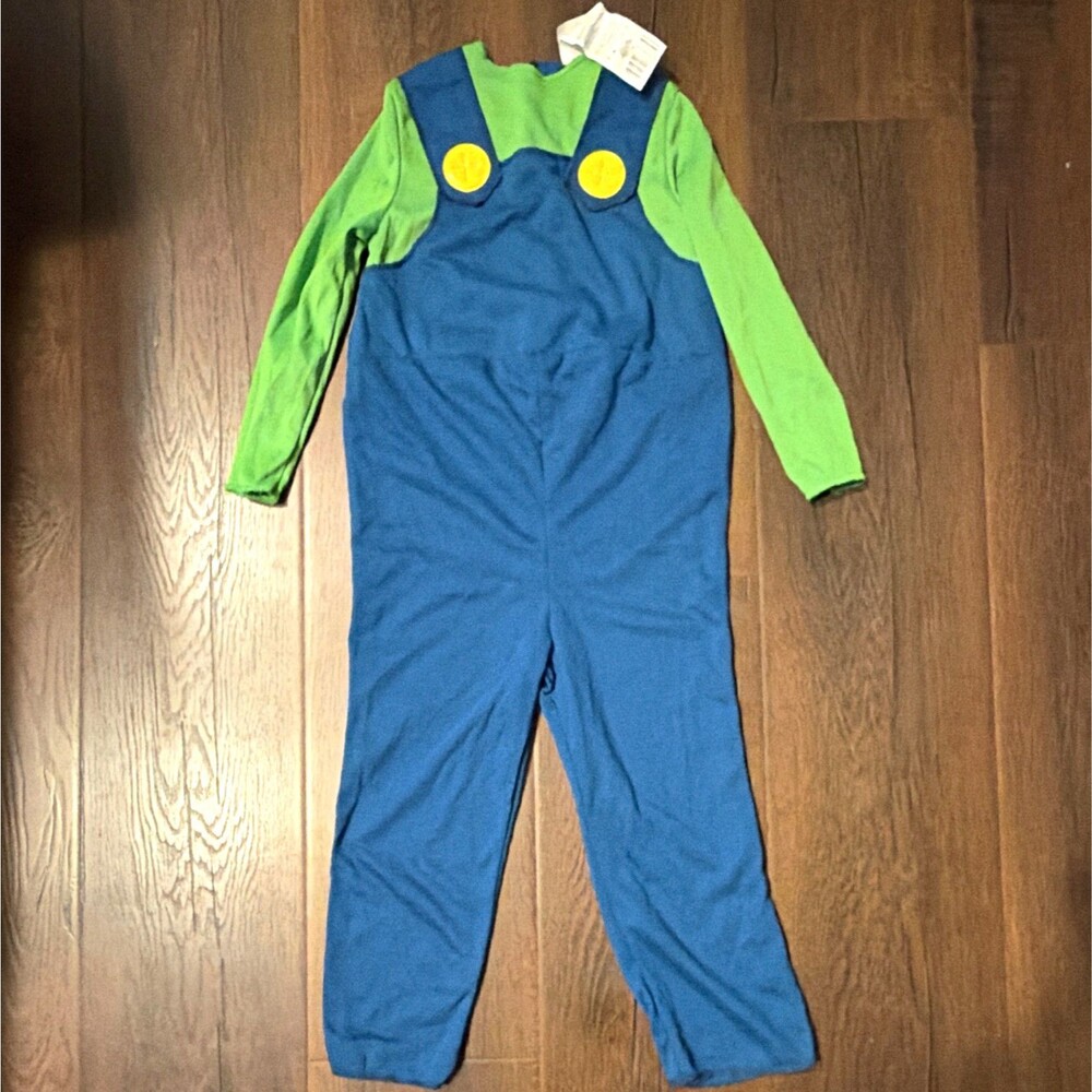 Mario Bros. Luigi Boys Halloween Costume 2T  (Jumpsuit Only)